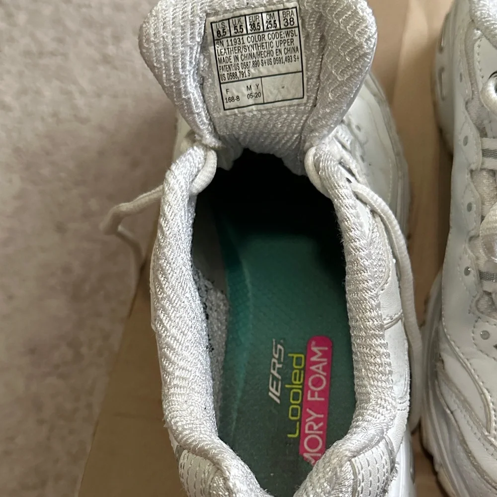 Skechers White Athletic Shoes